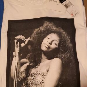 White Graphic Tee with Iconic Print